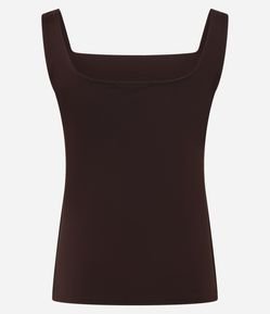 Blusa em Poliamida com Decote Quadrado