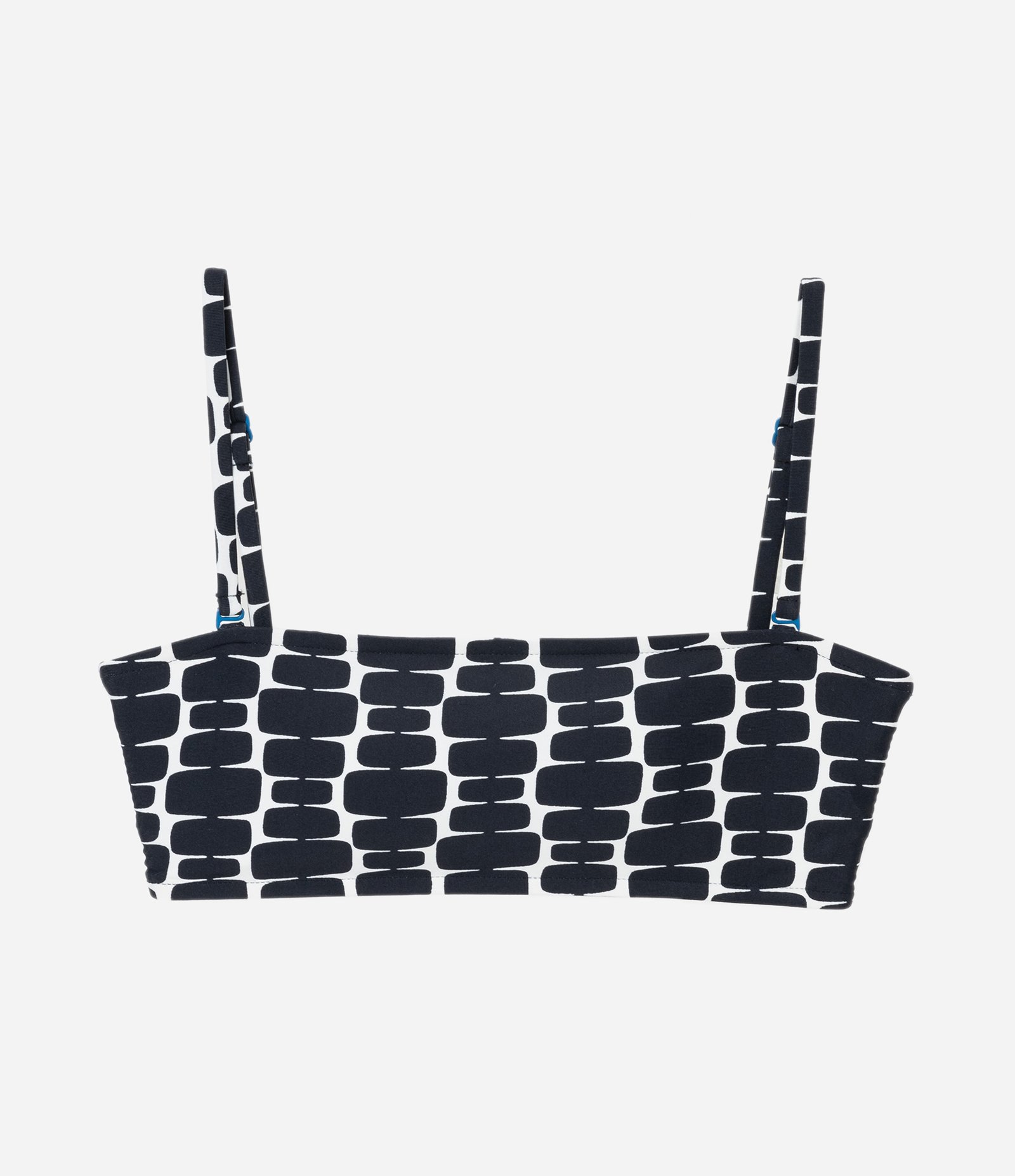 Biquíni Top Bandeau em Microfibra com Estampa Geométrica Preto 5