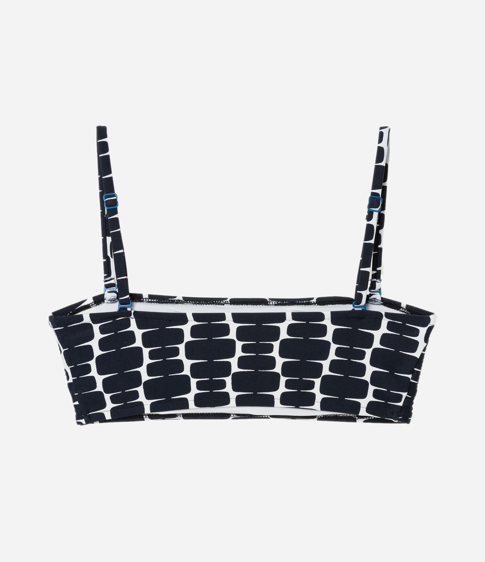 Biquíni Top Bandeau em Microfibra com Estampa Geométrica Preto 6