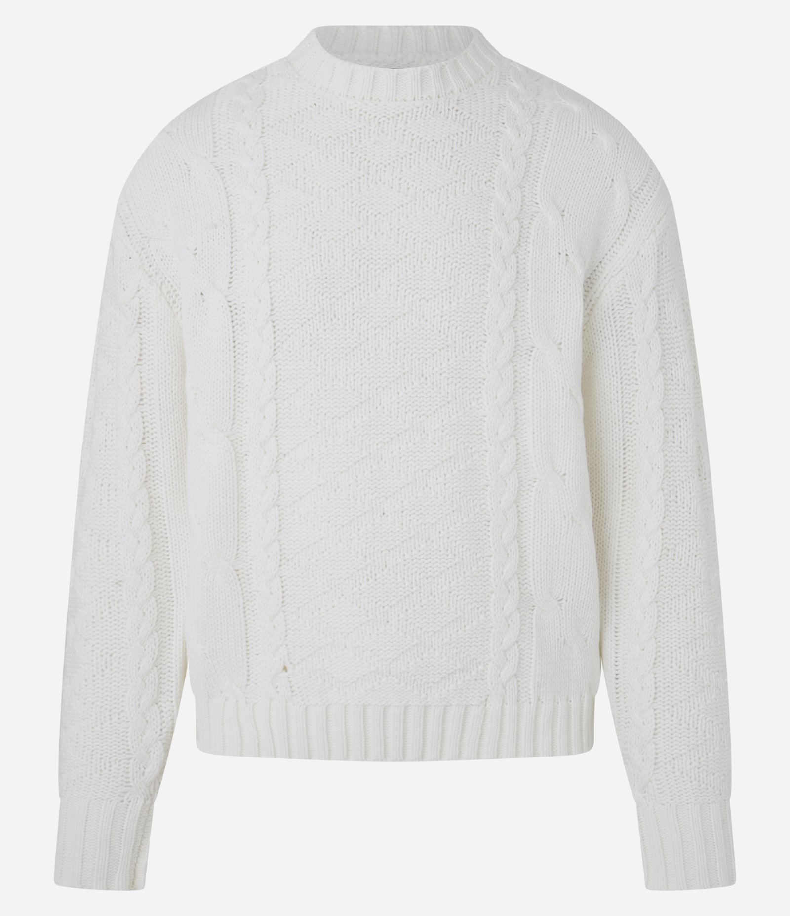 Suéter Boxy em Tricô com Textura Off White 6
