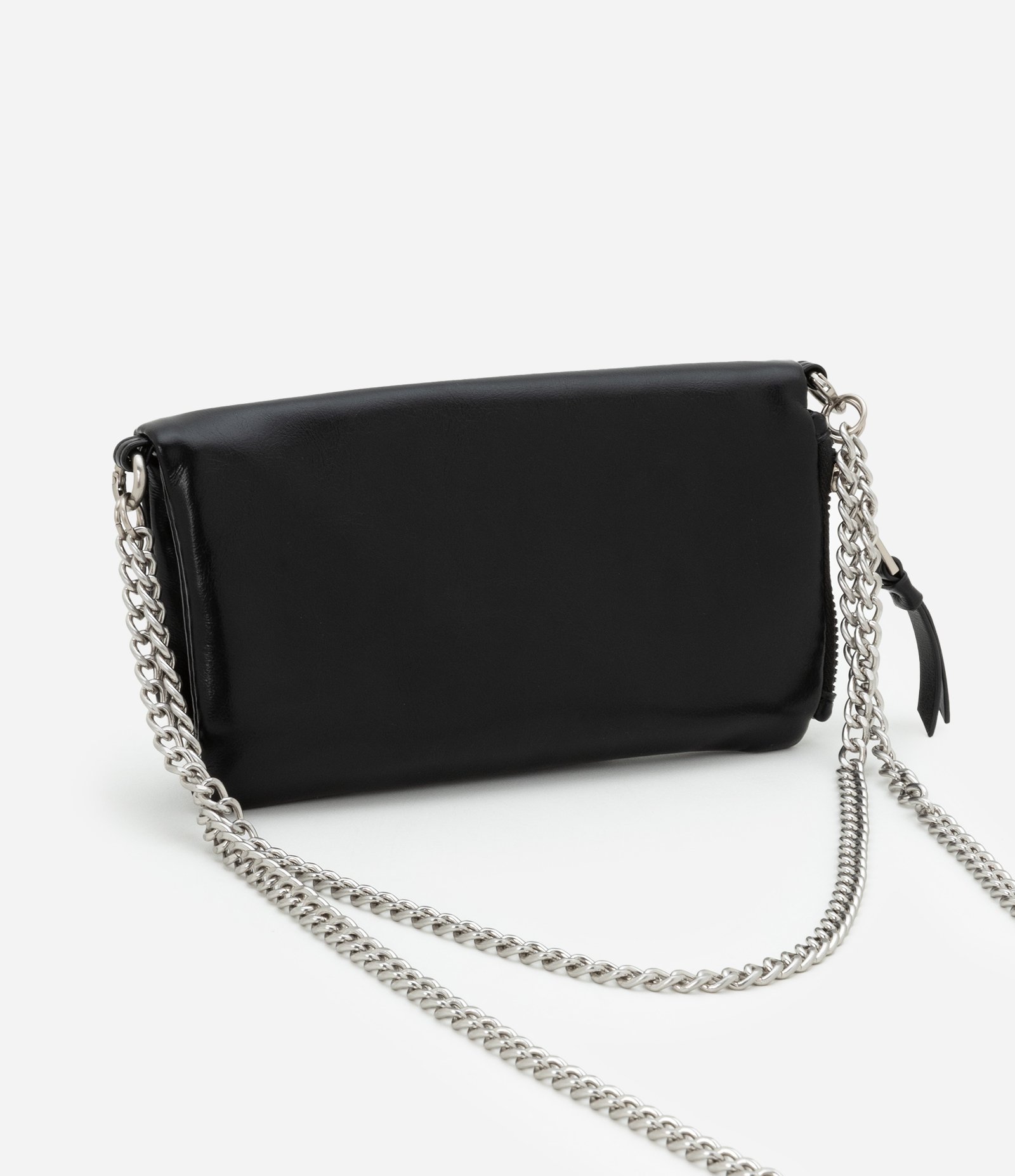 Carteira Envelope Grande com Alça em Corrente Preto 4