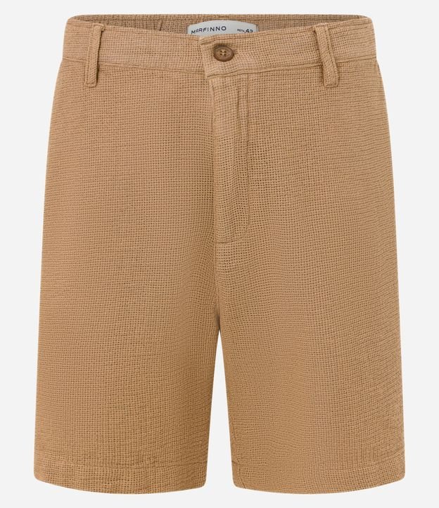 Bermuda Reta em Algodão Texturizada