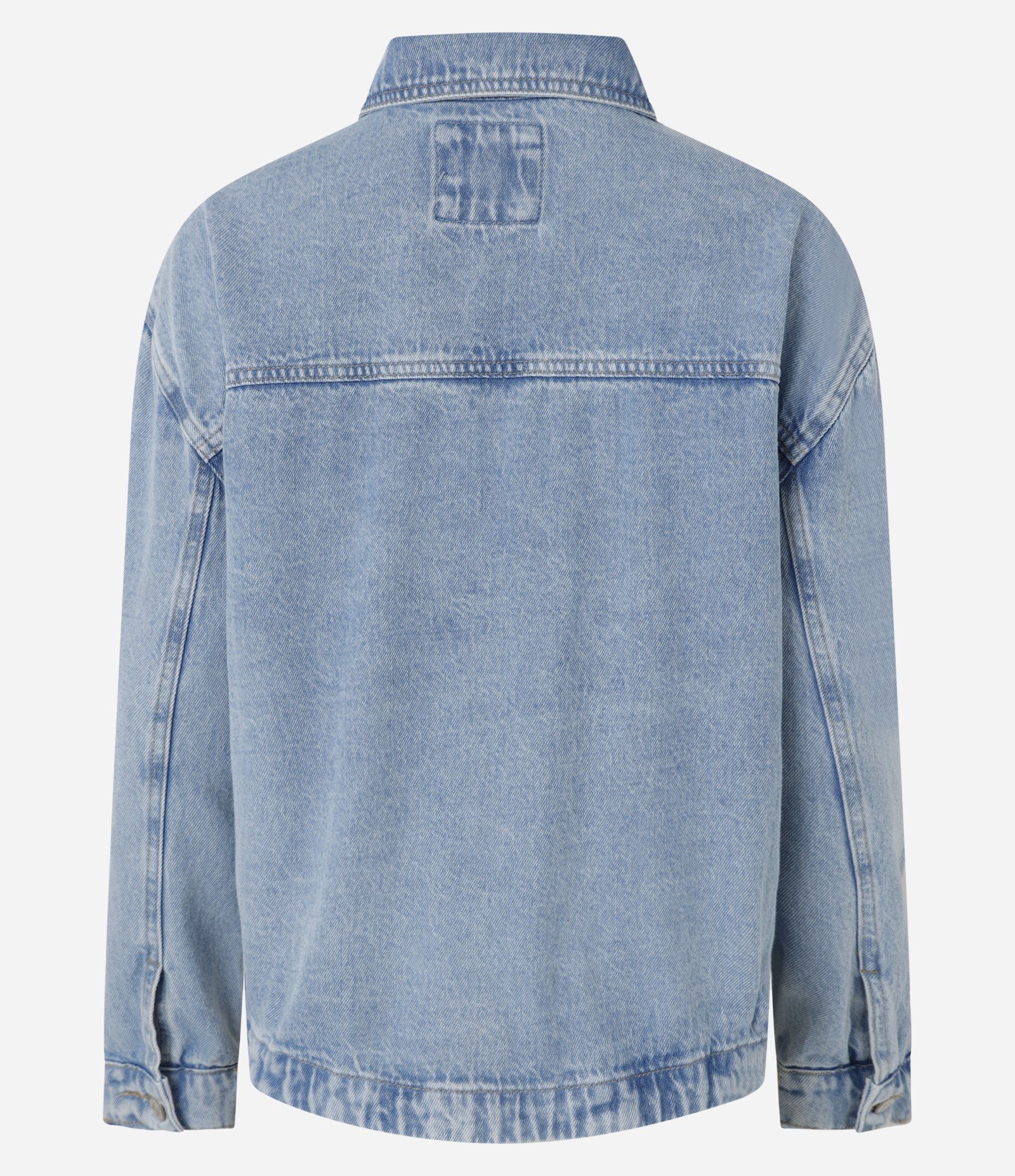 Camisa Overshirt em Jeans com Bolsos Frontais Azul 2