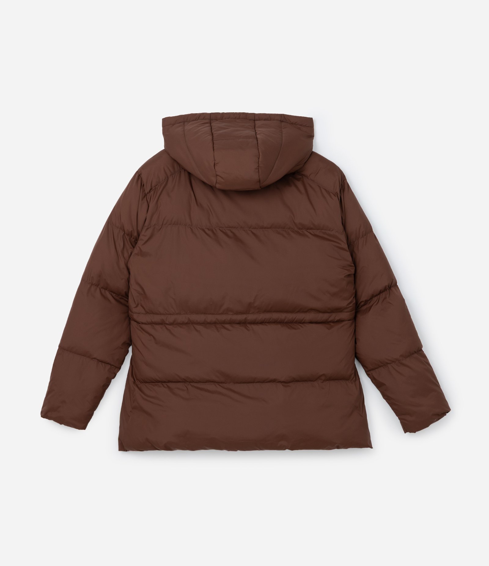 Casaco Puffer com Capuz Cintura Ajustável Curve & Plus Size Marrom 6