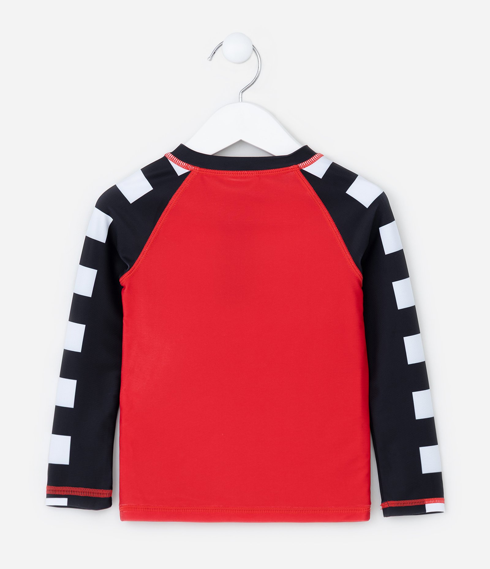 Conjunto Infantil com Proteção UV e Estampa Carros- Tam 1 a 4 Anos Vemelho/Preto/Branco 3