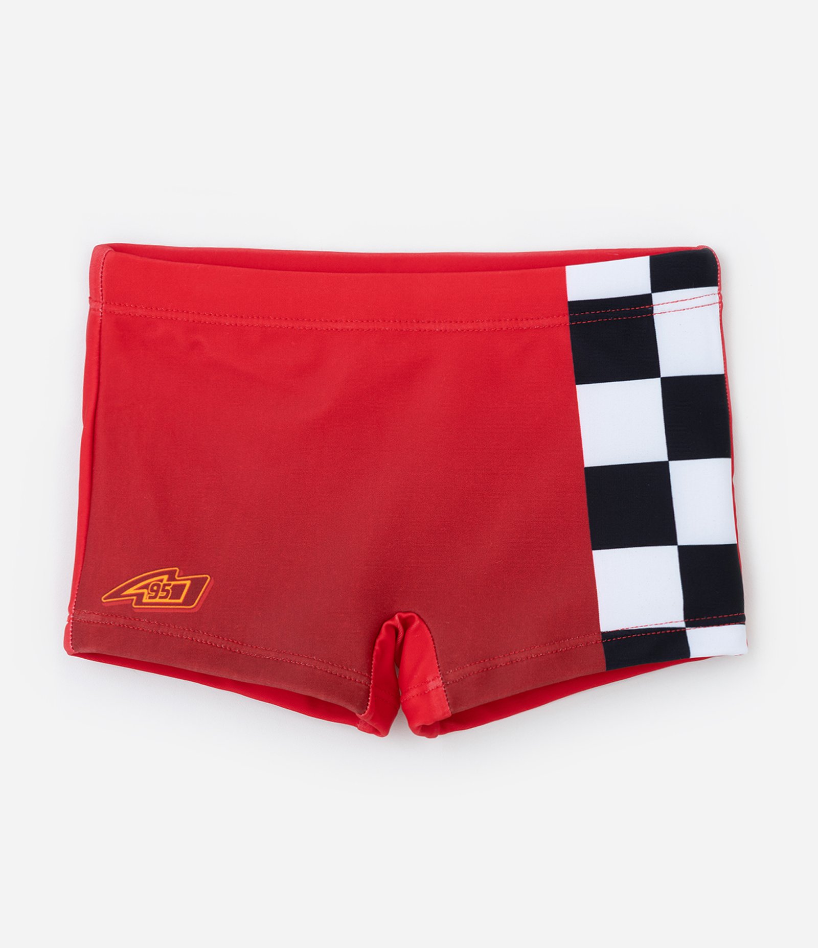 Conjunto Infantil com Proteção UV e Estampa Carros- Tam 1 a 4 Anos Vemelho/Preto/Branco 5