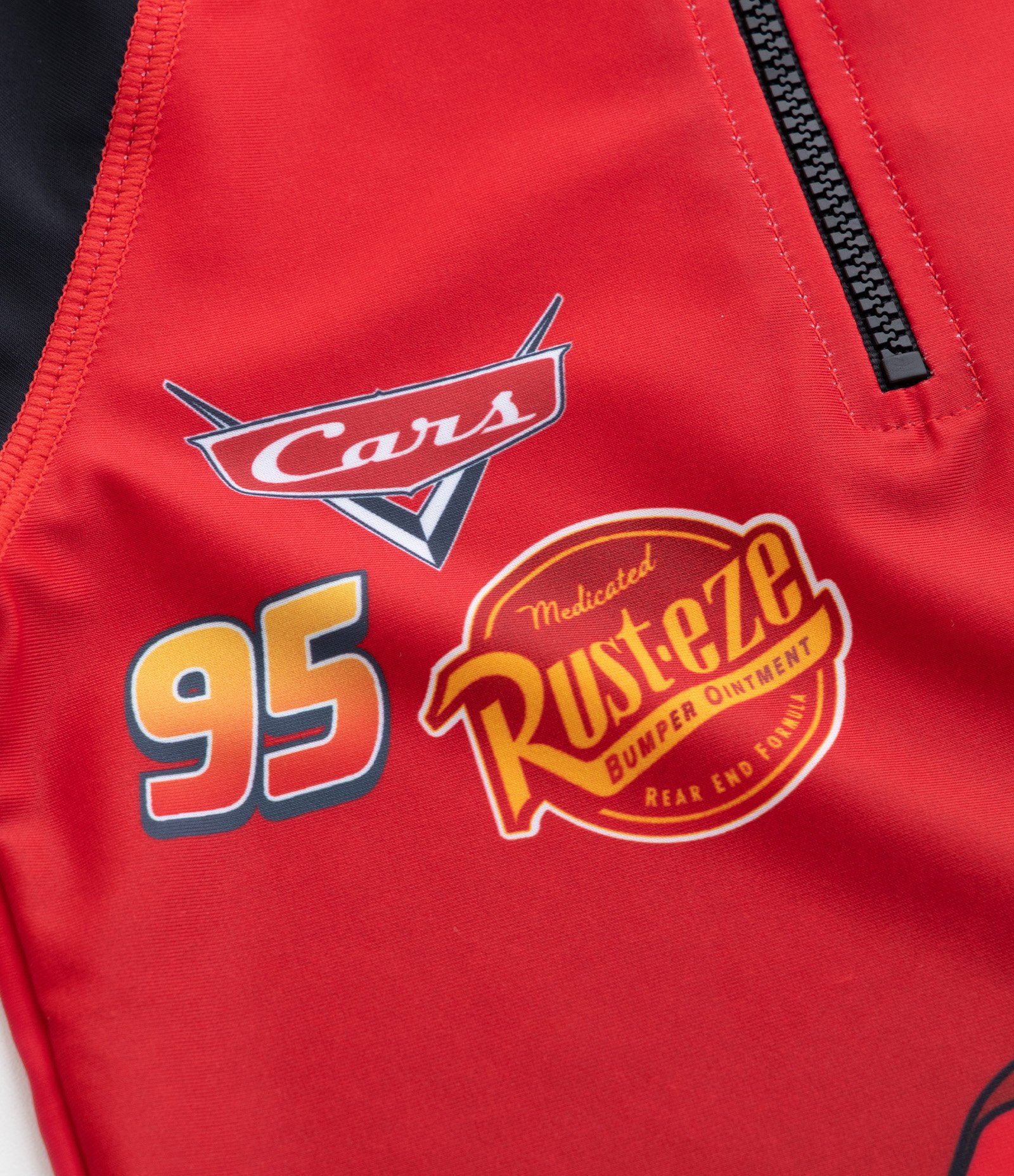 Conjunto Infantil com Proteção UV e Estampa Carros- Tam 1 a 4 Anos Vemelho/Preto/Branco 7