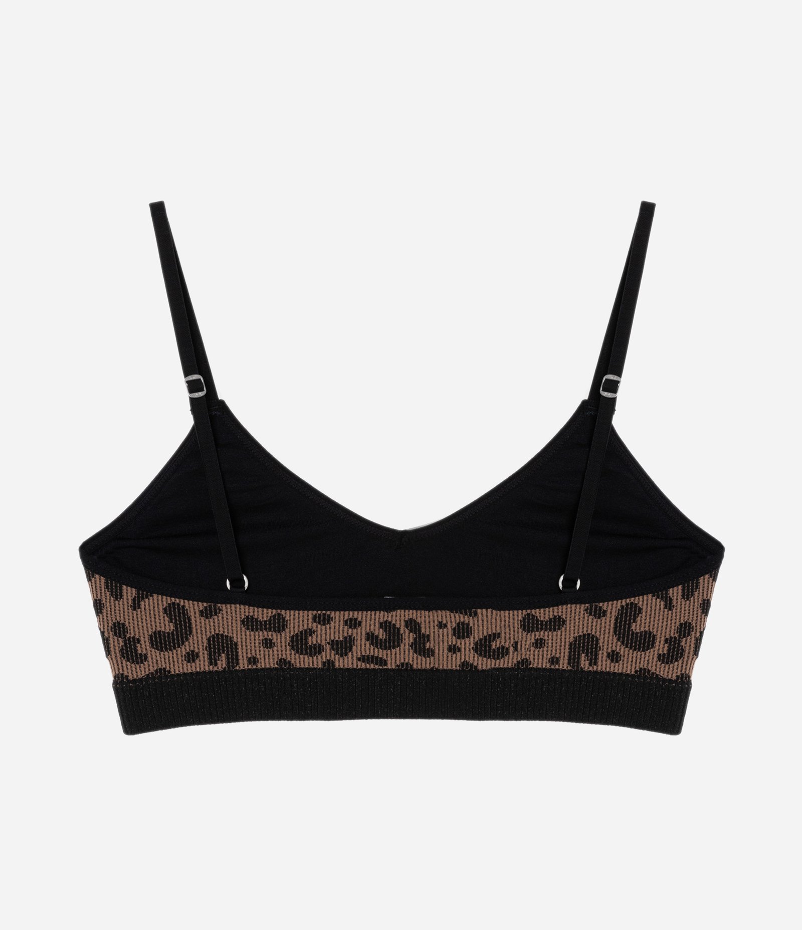 Sutiã Top sem Bojo Seamless Estampado de Oncinha Marrom 6