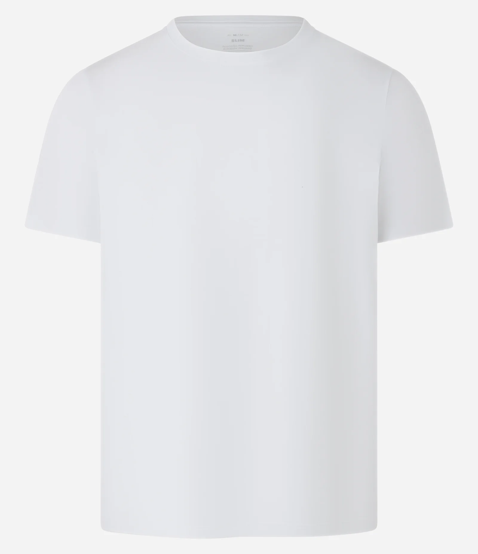 Camiseta Slim Básica em Algodão Branco 1