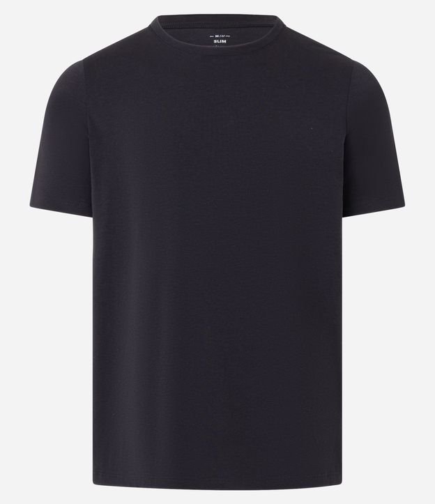 Camiseta Slim Básica em Algodão