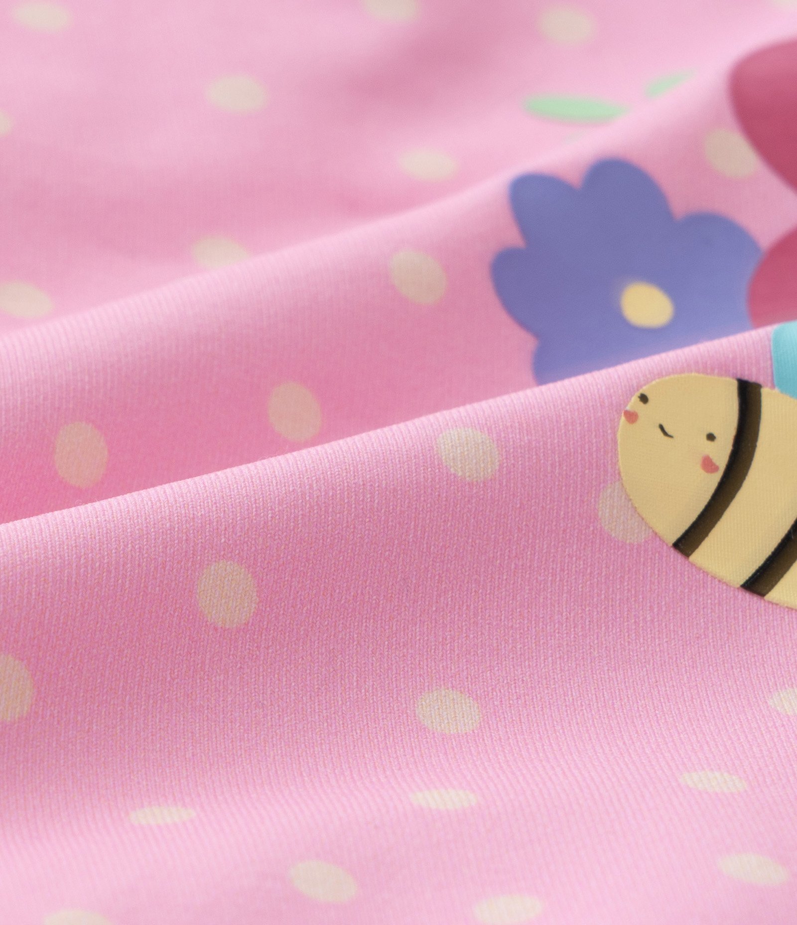 Maiô Infantil com Proteção UV e Babadinhos - Tam 1 a 4 Anos Rosa 3