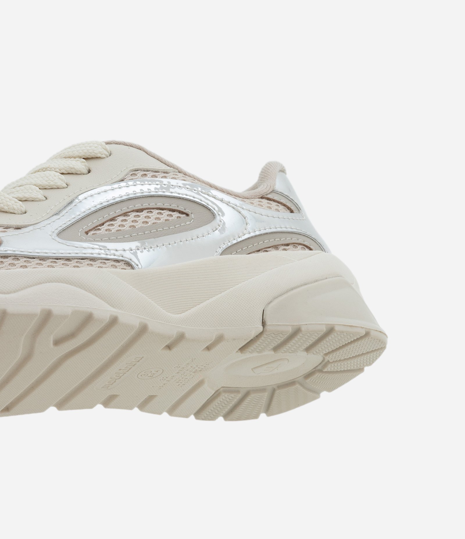 Tênis Chunky Infantil com Recortes Metalizados - Tam 26 ao 36 Bege 2