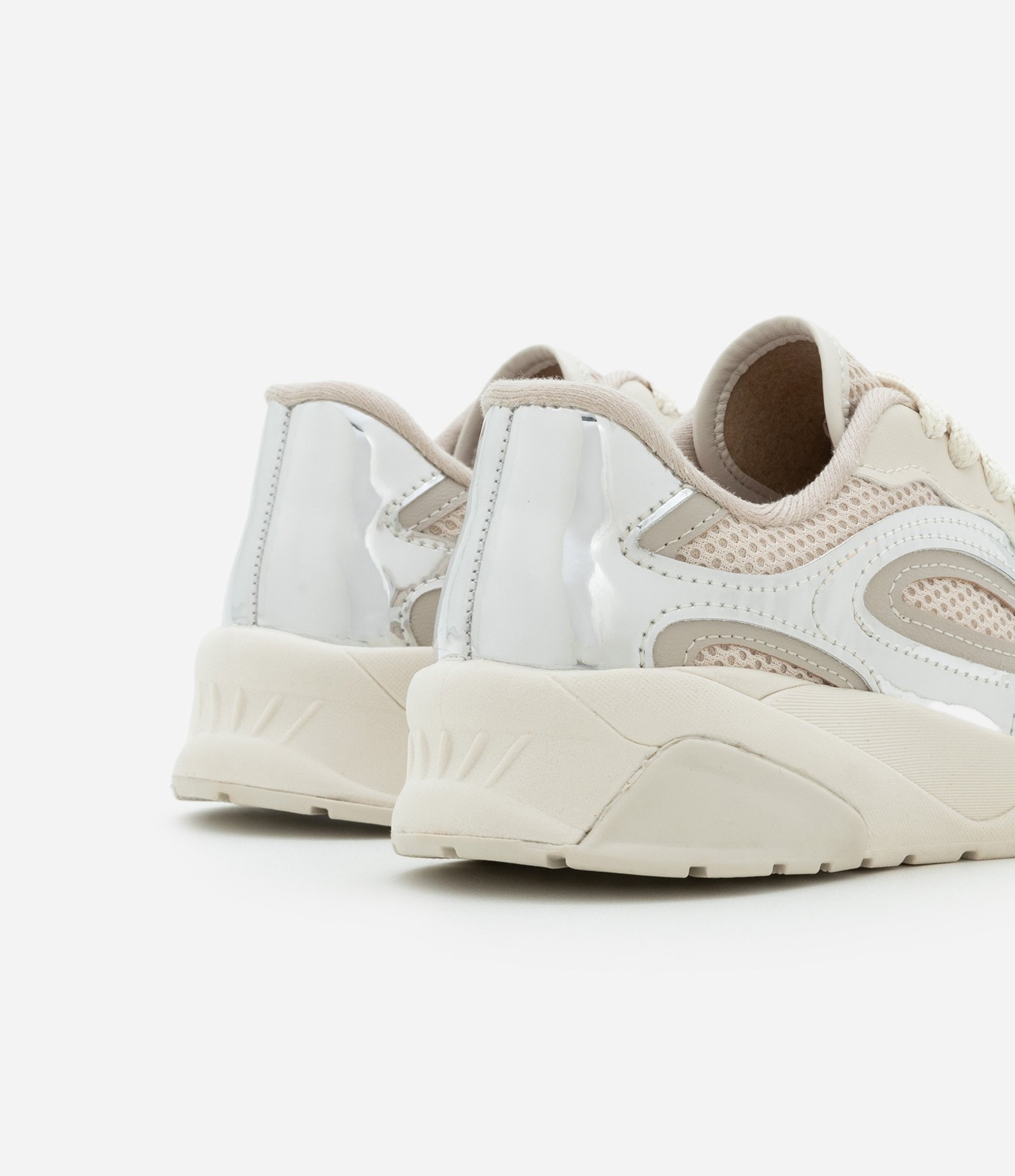 Tênis Chunky Infantil com Recortes Metalizados - Tam 26 ao 36 Bege 4