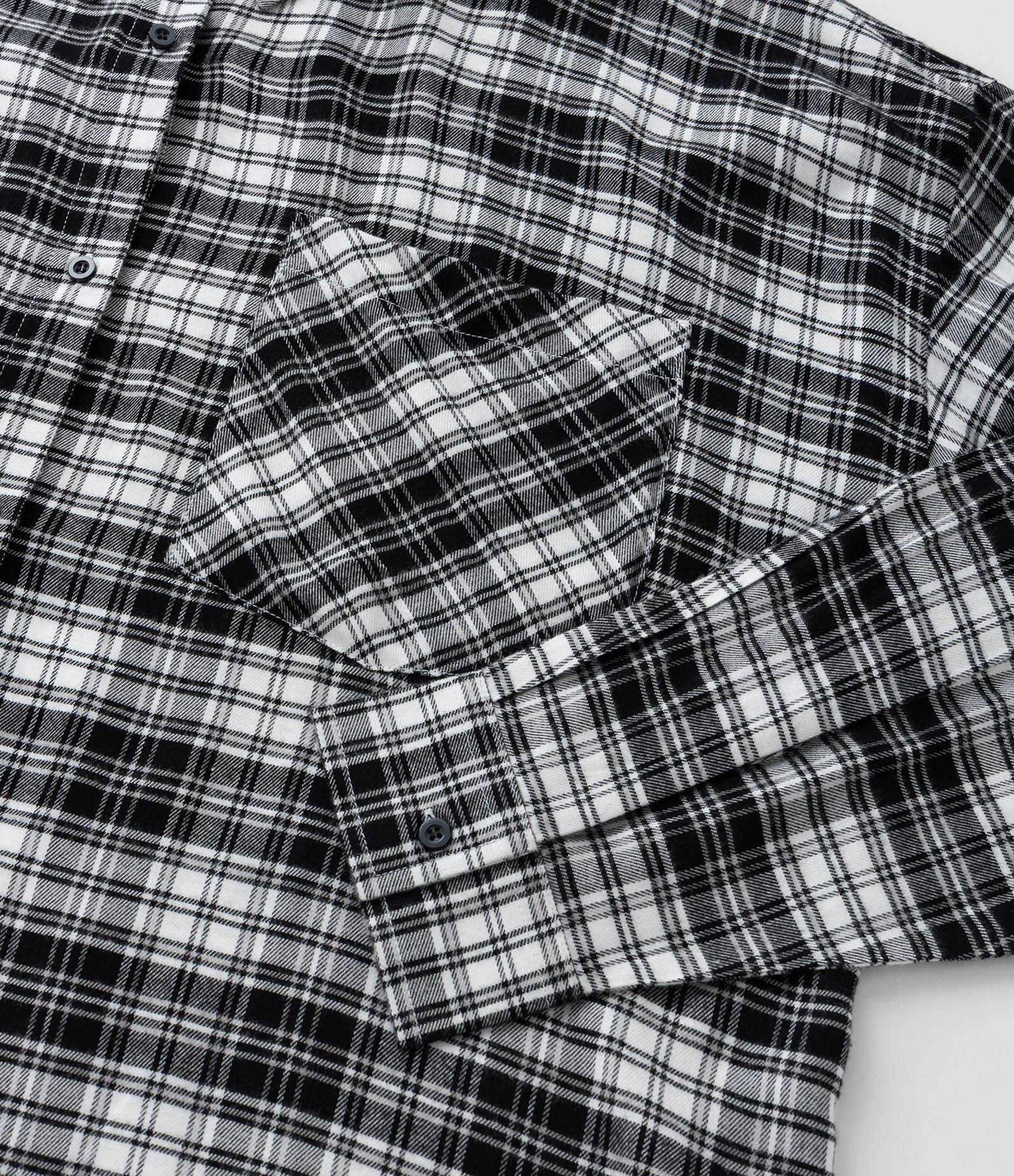 Camisa Flanela Xadrez Curve & Plus Size Preto/Branco 6