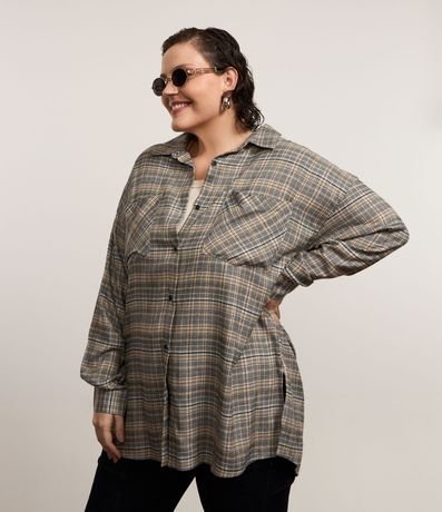 Menor preço em Camisa Flanela Xadrez Curve & Plus Size