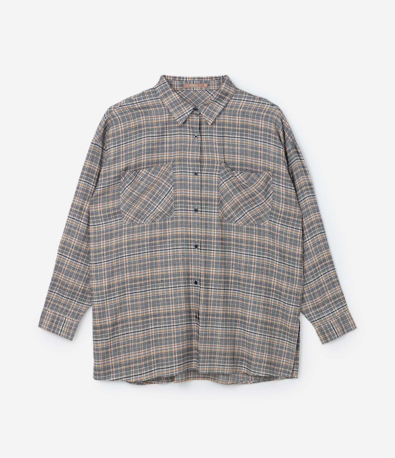 Camisa Flanela Xadrez Curve & Plus Size Cinza 5