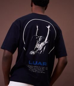 Camiseta Boxy em Algodão com Estampa Luar Gilberto Gil