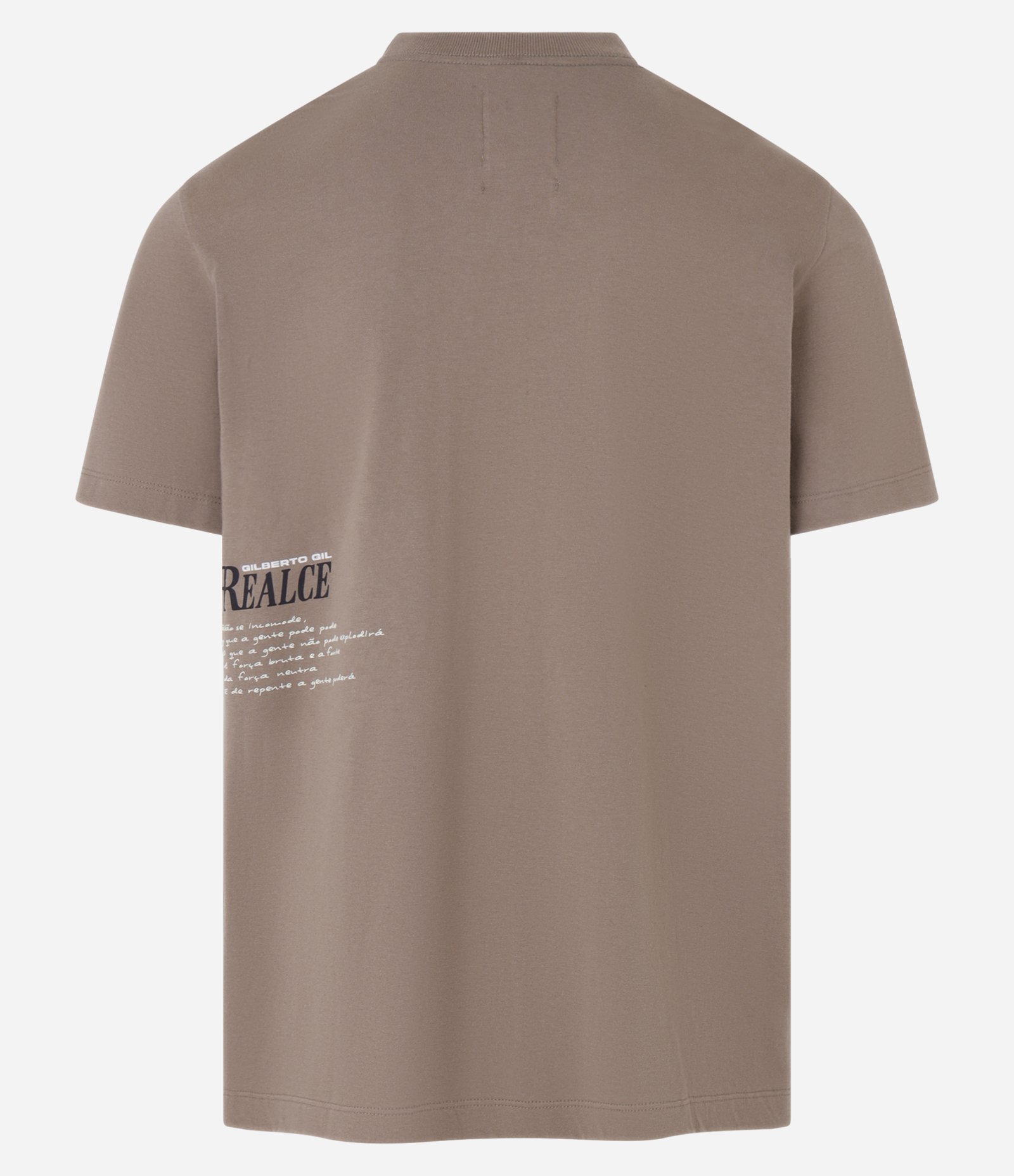 Camiseta Comfort em Algodão com Estampa Gilberto Gil Marrom 7