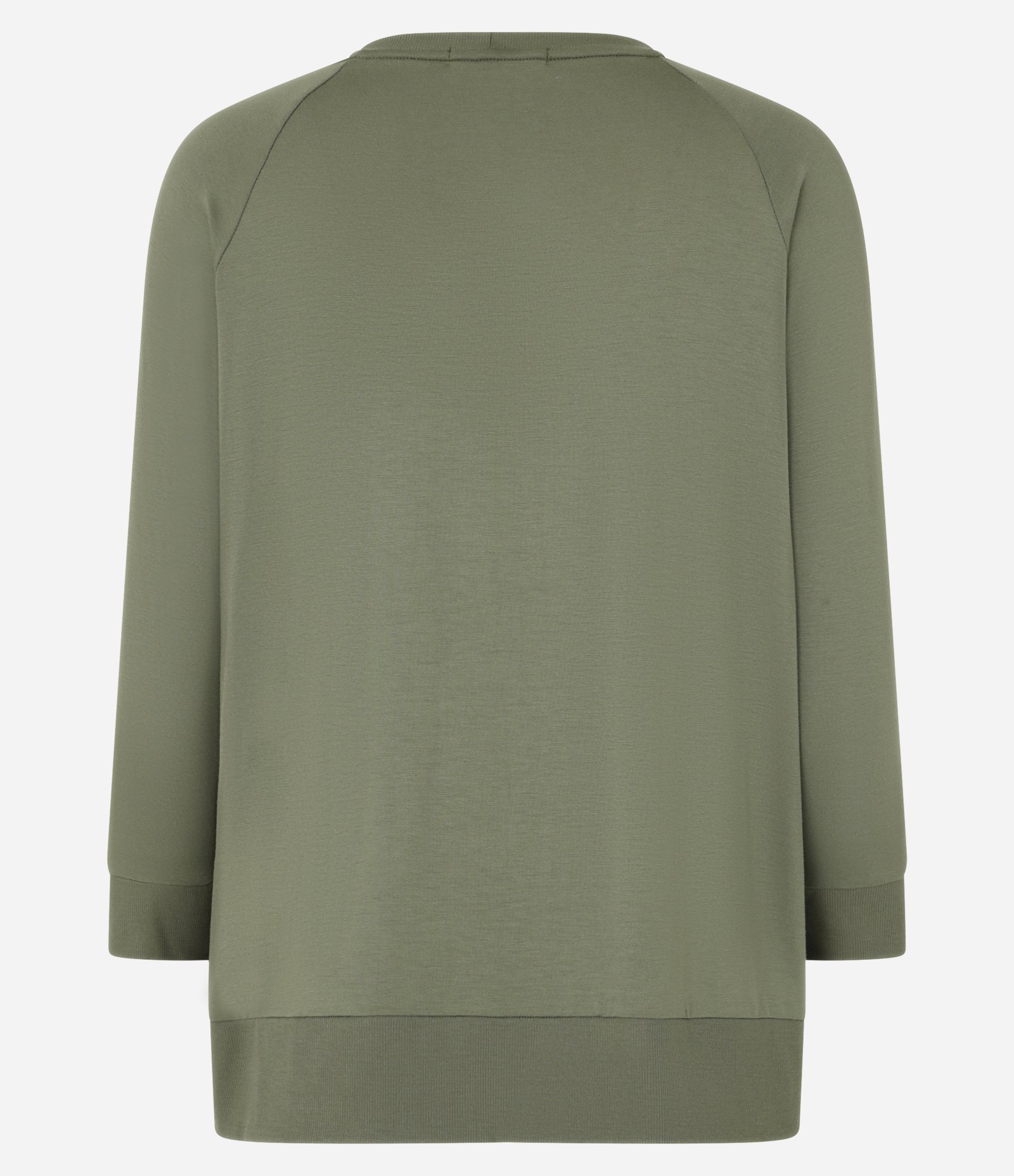 Blusa Básica em Viscose com Manga 3/4 e Decote V Verde 2