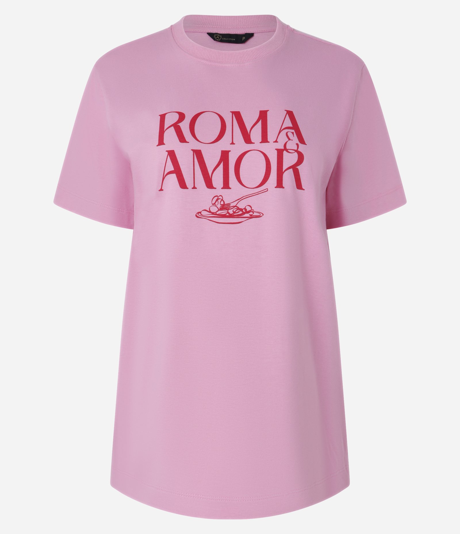 Camiseta em Algodão com Estampa Roma & Amor Rosa 6