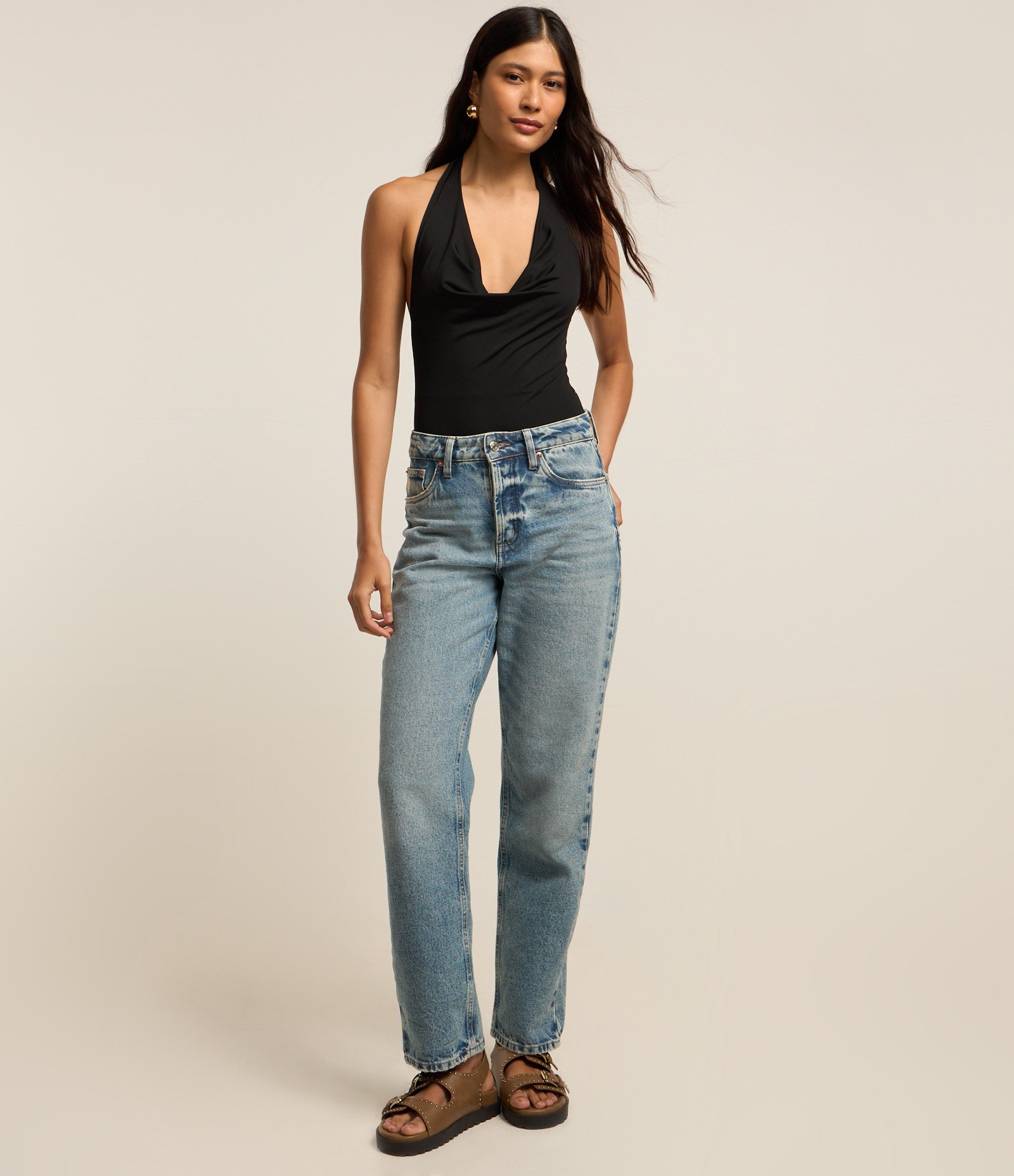 Body em Microfibra Frente Única com Decote Degagê Preto 2