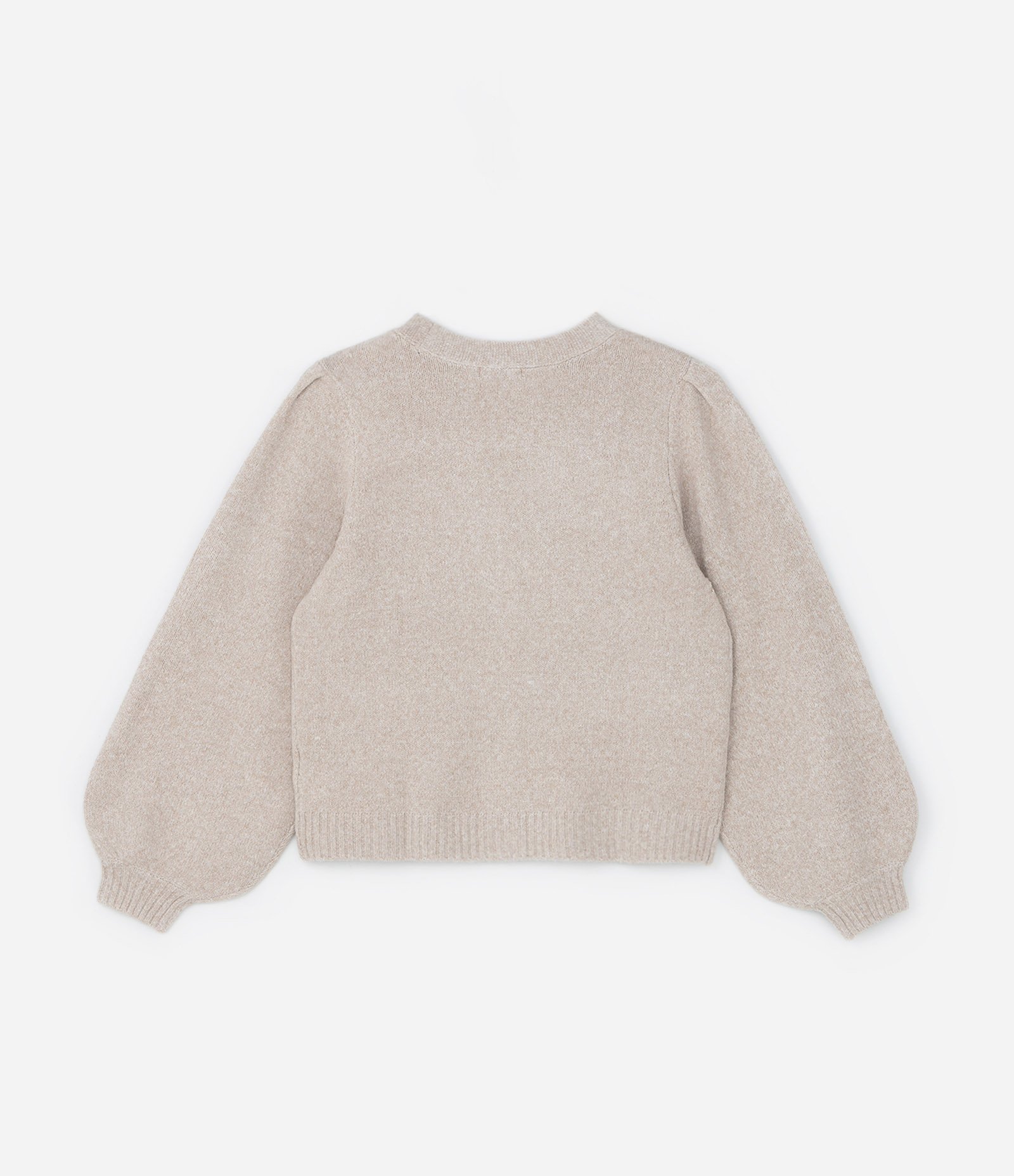 Cardigan Curto em Tricô e Bolsinho Curve & Plus Size Bege 6