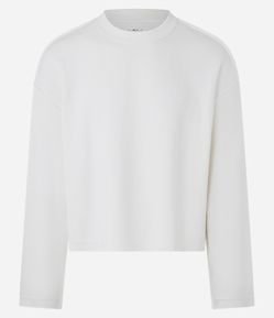 Camiseta Boxy em Algodão com Recortes em Relevo