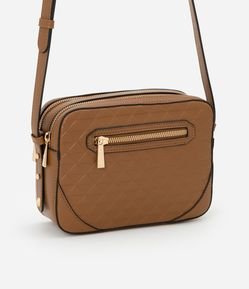 Bolsa Transversal Pequena com Textura