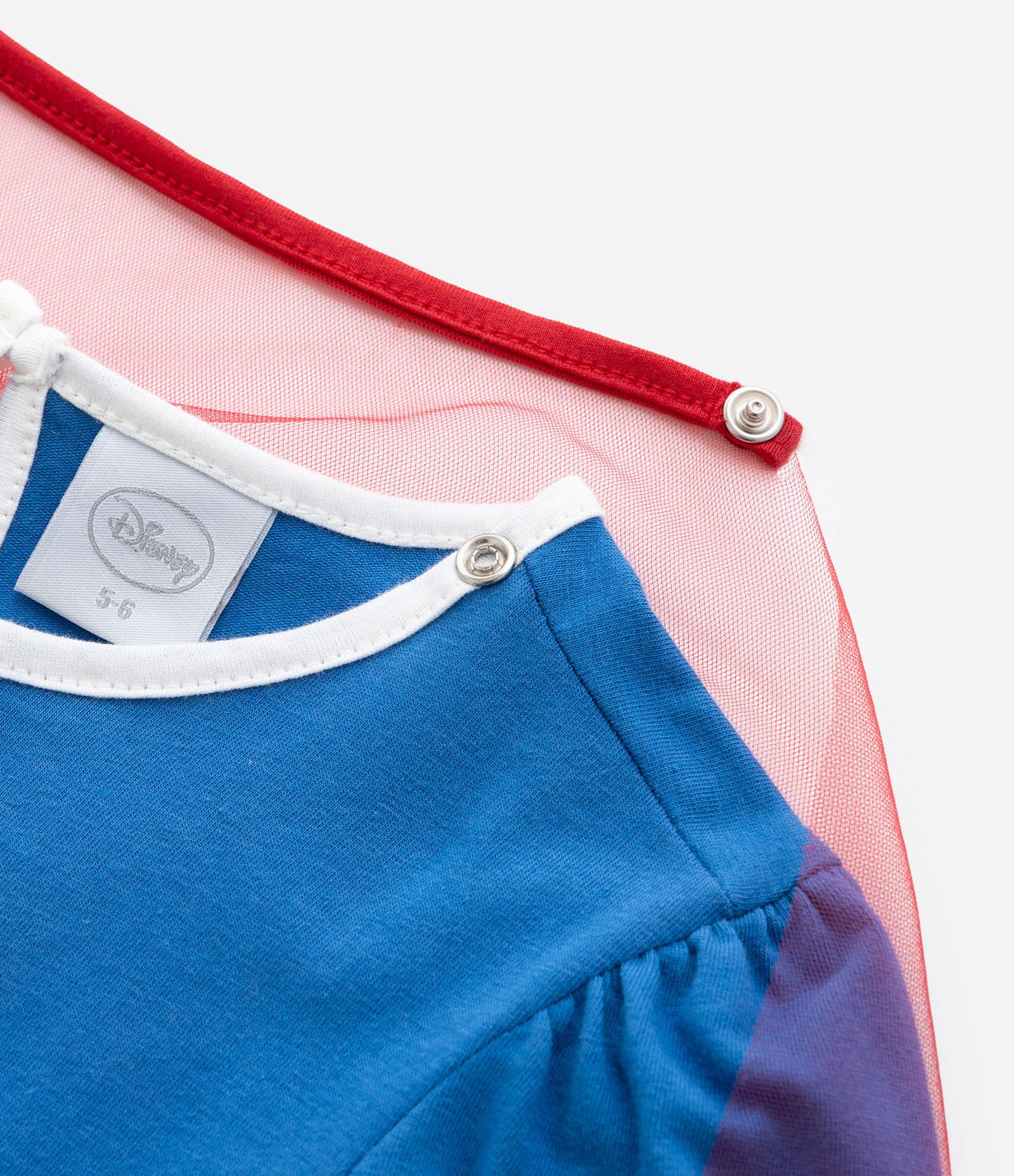 Vestido Infantil com Estampa da Branca de Neve - Tam 3 a 8 Anos Azul/Amarelo 4