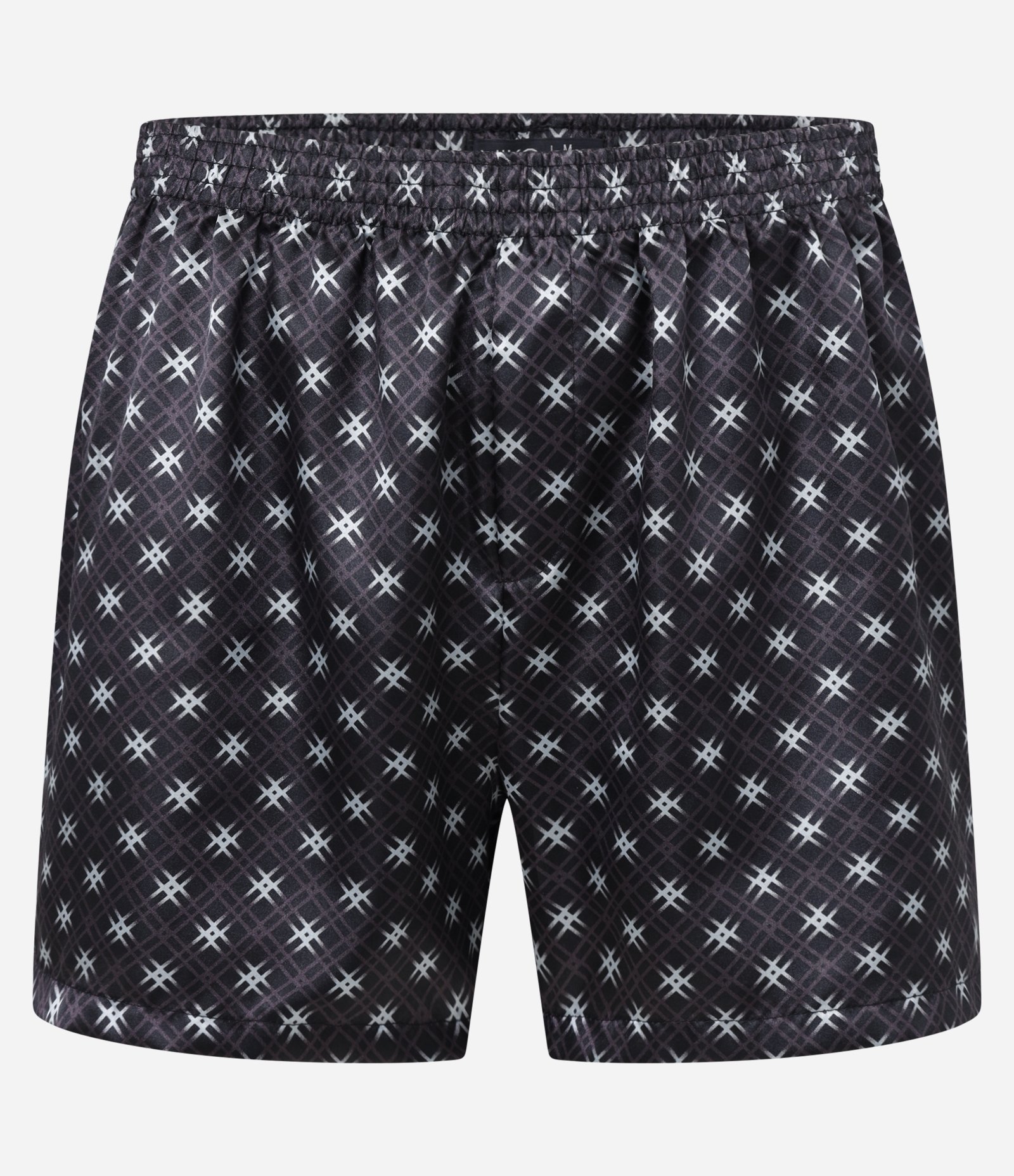 Cueca Samba Canção Acetinado com Estampa de Gravataria Preto 1