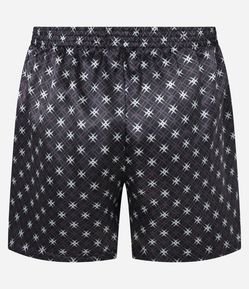 Cueca Samba Canção Acetinado com Estampa de Gravataria