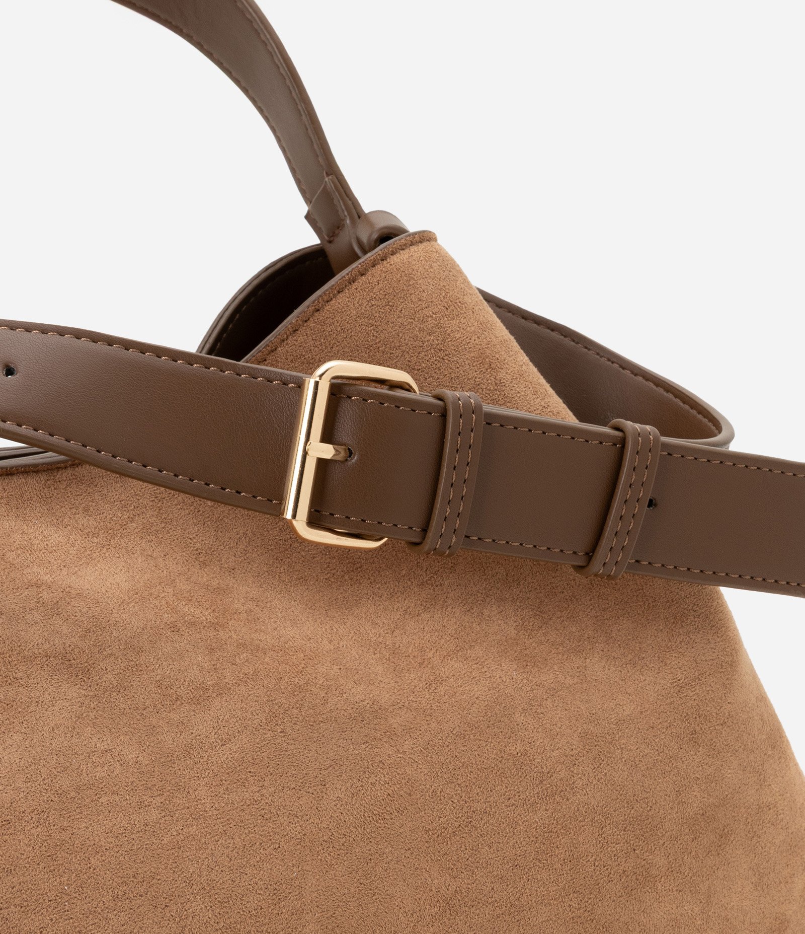 Bolsa Grande com Detalhamento em PU e Duas Alças Marrom 6