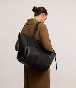 Bolsa Shopper em PU com Pendente de Coração