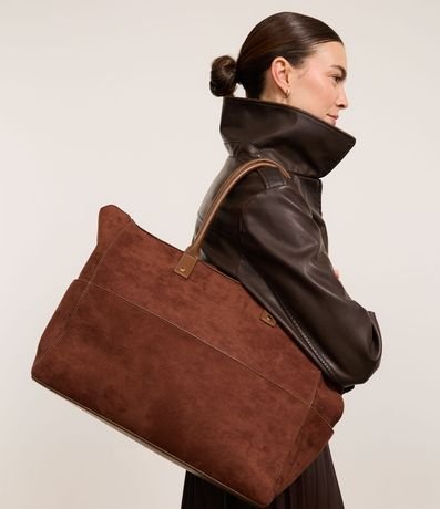 Bolsa Shopper Grande com Alça Média e Recortes Bolsa Shopper Grande com Alça Média e Recortes