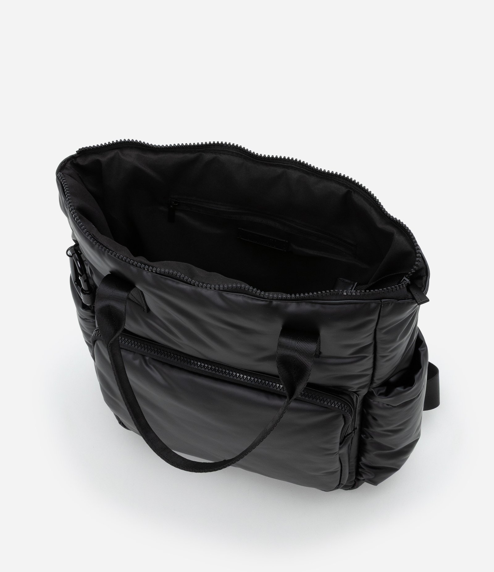 Bolsa Mochila Esportiva Grande com Bolsos Funcionais e Gorgurão Preto 4