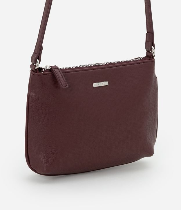 Bolsa Pequena em PU com Alça Transversal e Fechamento em Zíper