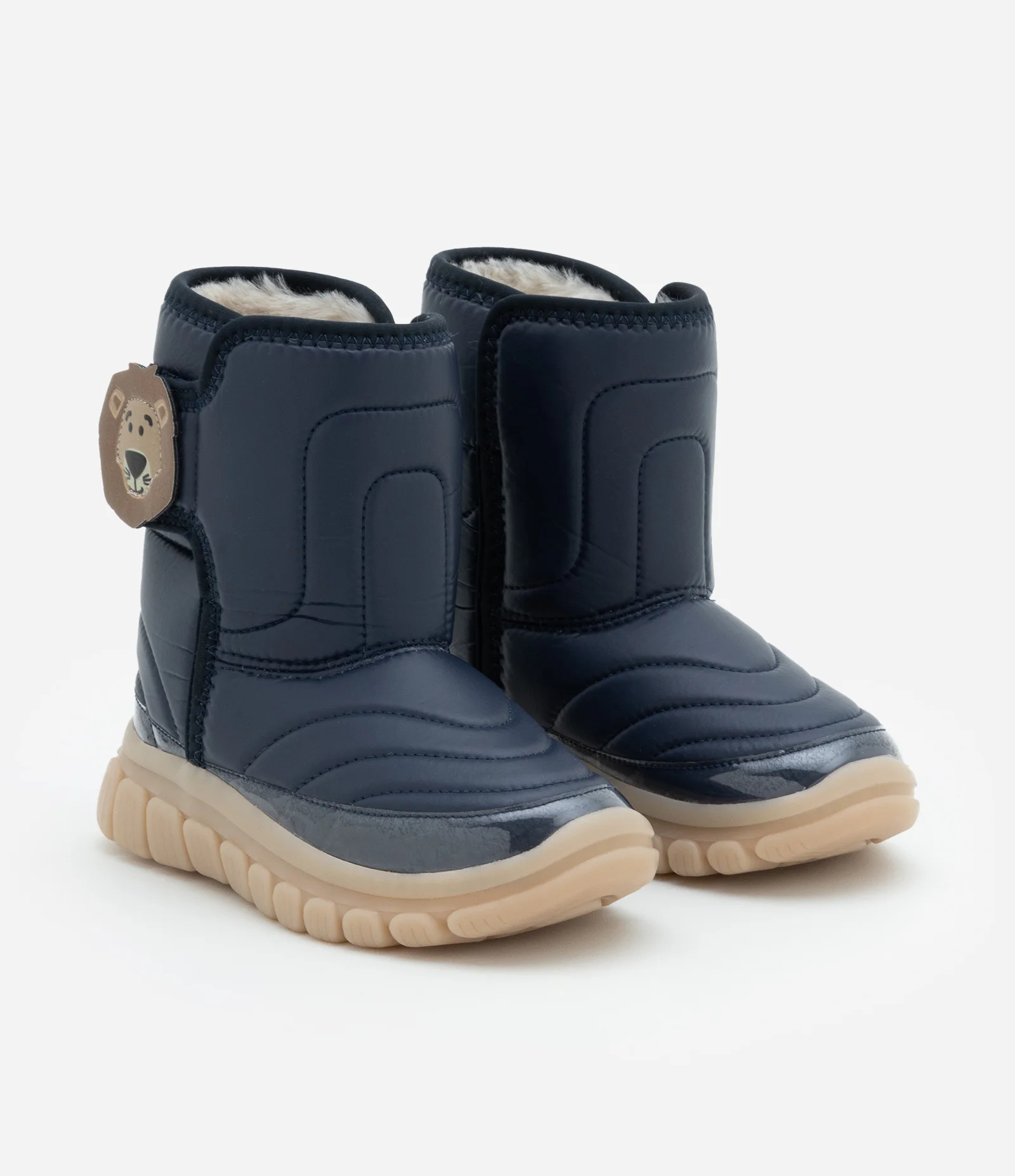 Bota Infantil com Sola de LED e Patch de Leãozinho - Tam 20 a 27 Azul 2