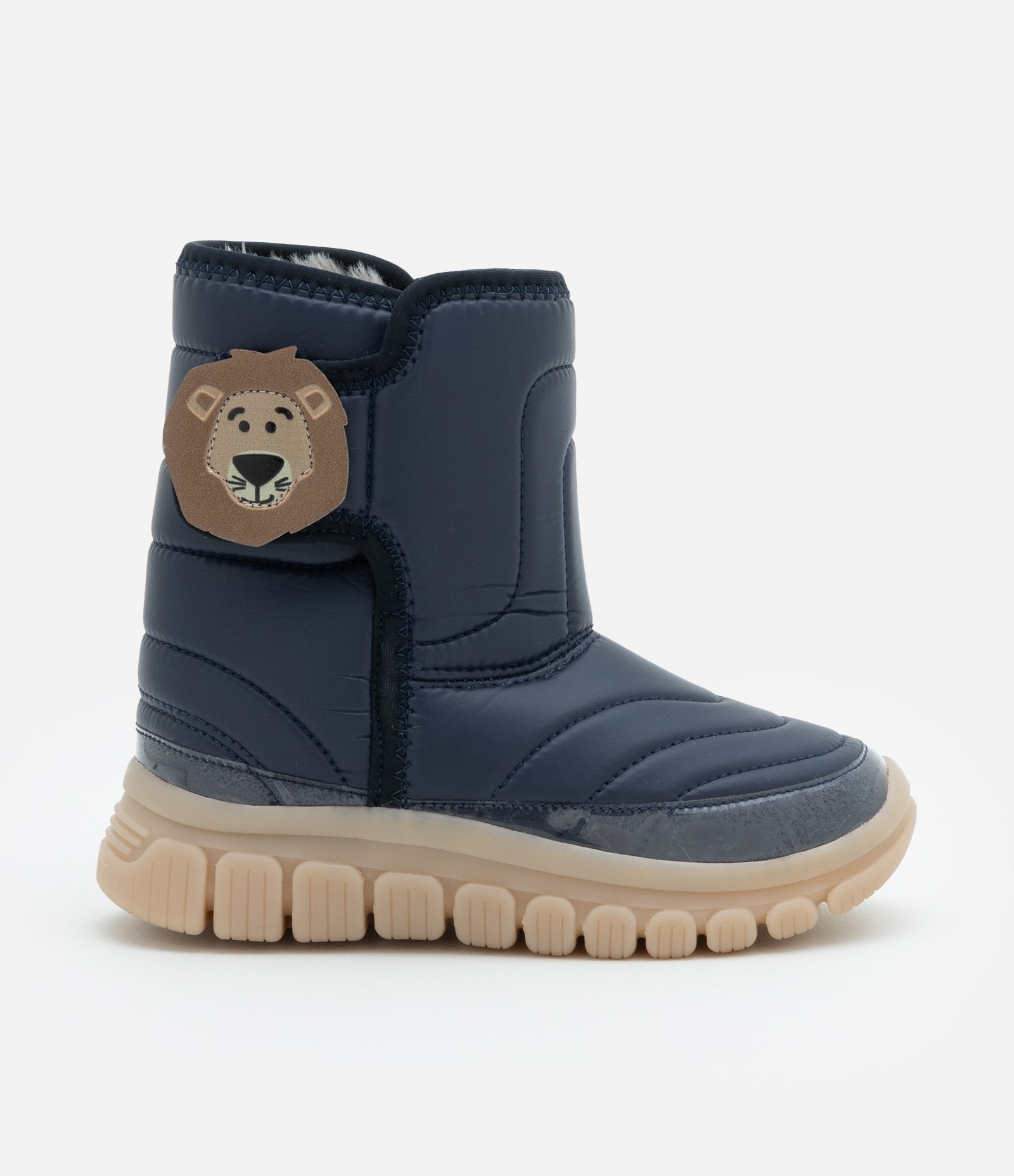 Bota Infantil com Sola de LED e Patch de Leãozinho - Tam 20 a 27 Azul 6