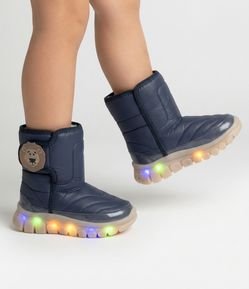 Bota Infantil com Sola de LED e Patch de Leãozinho - Tam 20 a 27