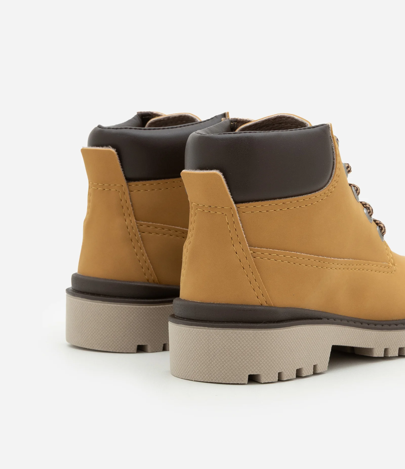 Bota Coturno Infantil em Pu Tratorado - Tam 20 ao 26 Caramelo 2