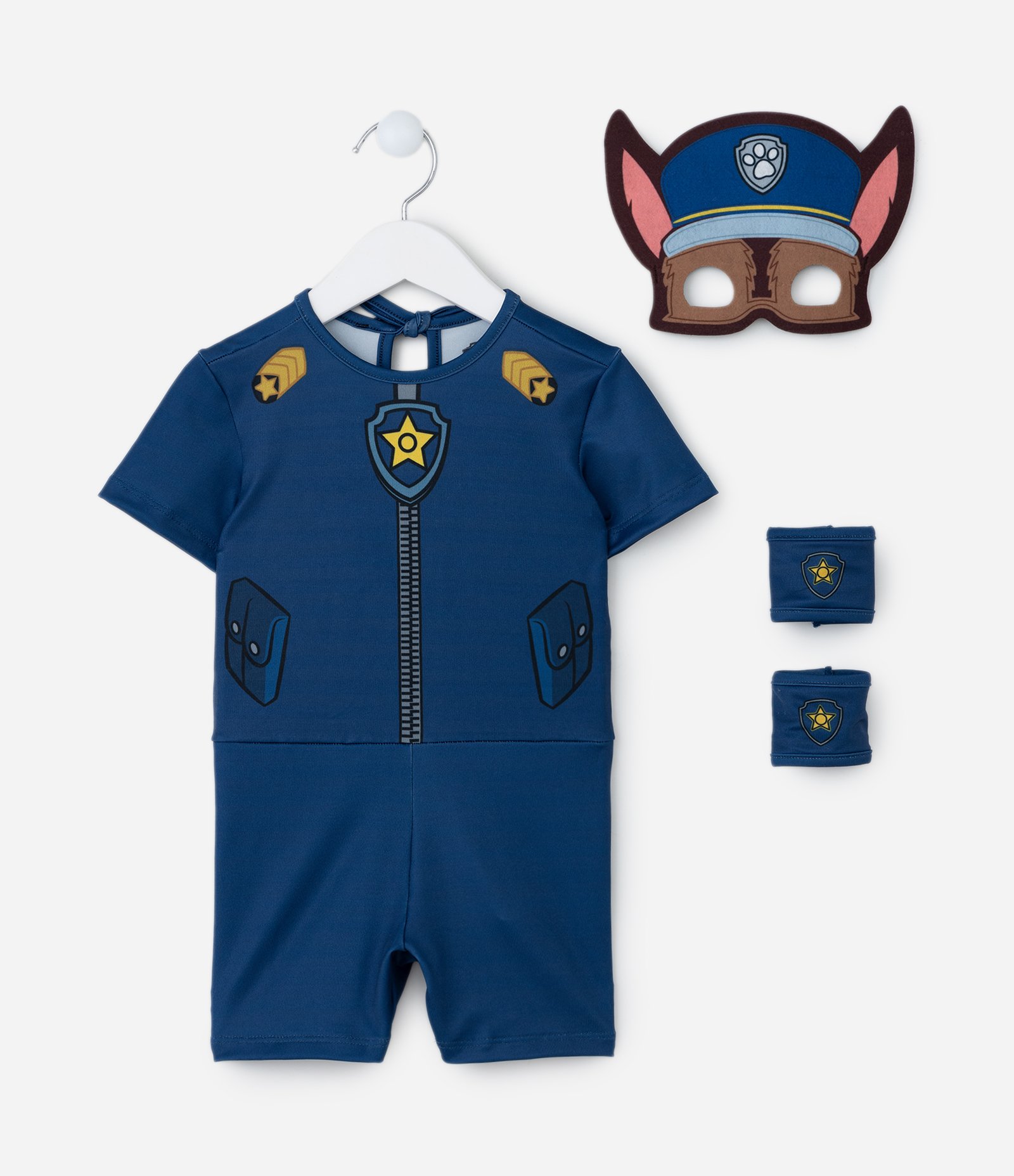 Macacão Infantil com Máscara e Estampa Patrulha Canina - Tam  2 a 6 Anos Azul 2