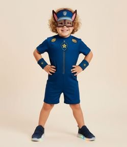 Macacão Infantil com Máscara e Estampa Patrulha Canina - Tam  2 a 6 Anos