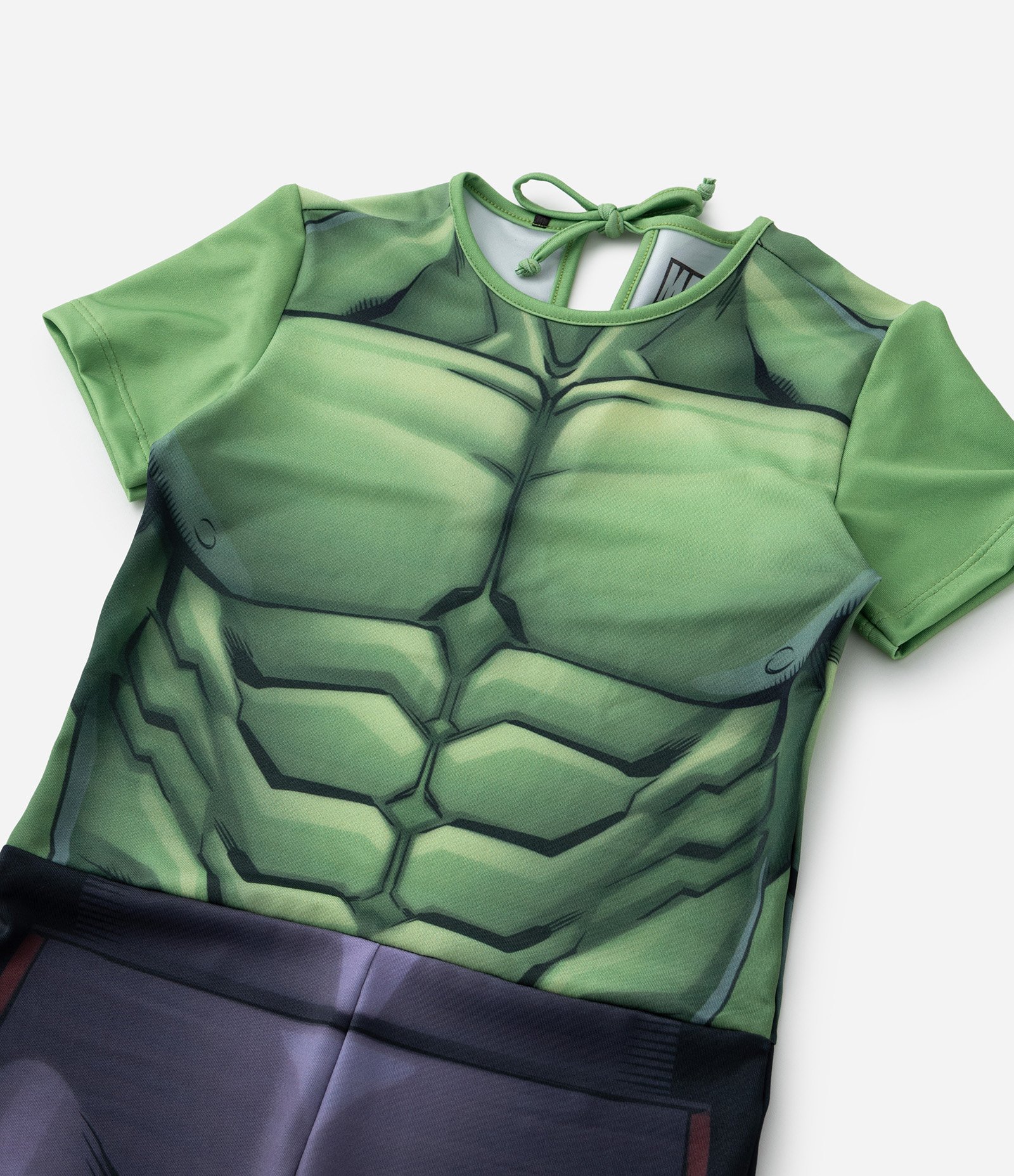 Macacão Infantil com Máscara e Estampa Hulk - Tam 3 a 8 Anos Verde 4