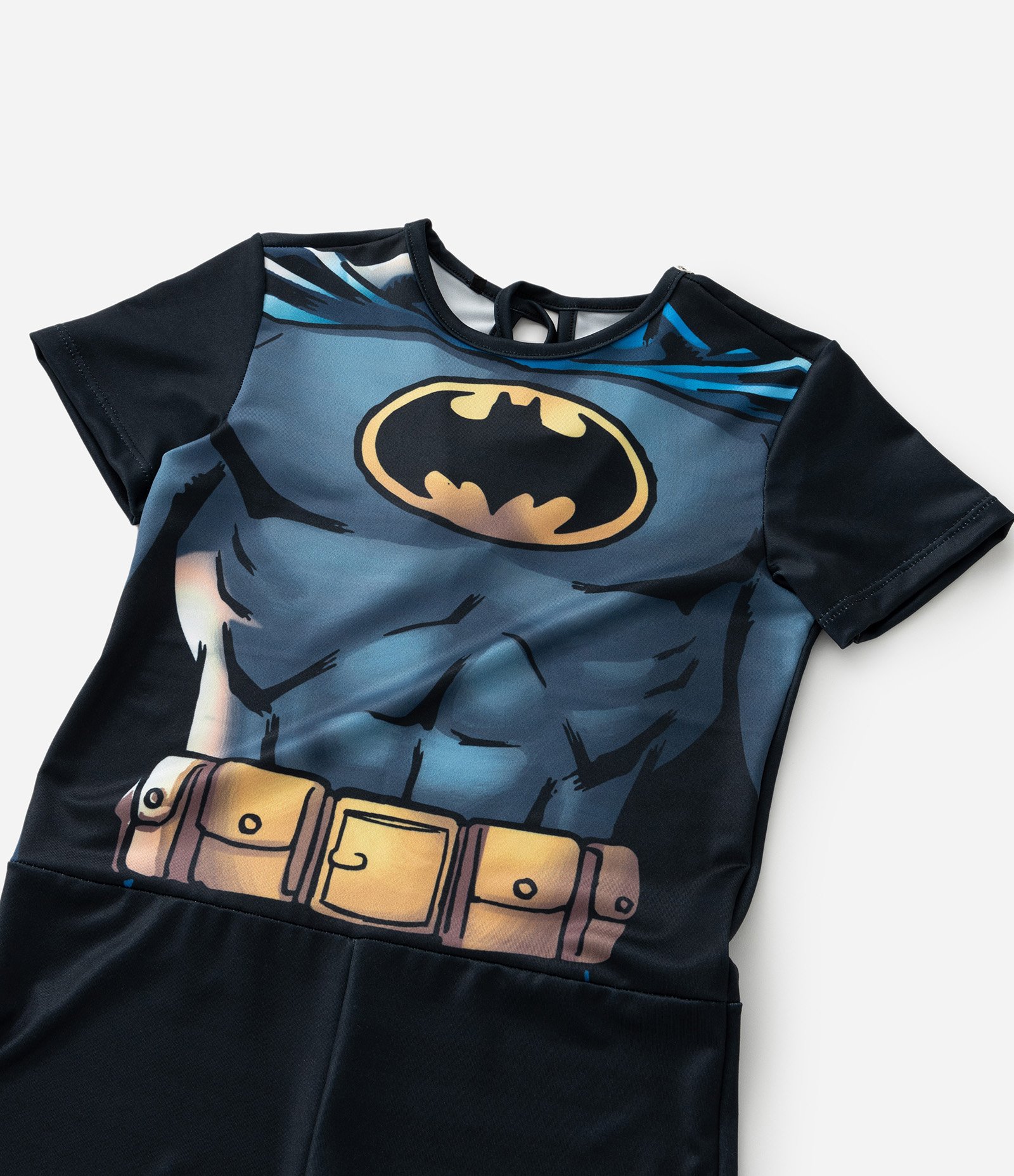 Macacão Infantil com Máscara e Estampa Batman - Tam 3 a 8 Anos Preto 6