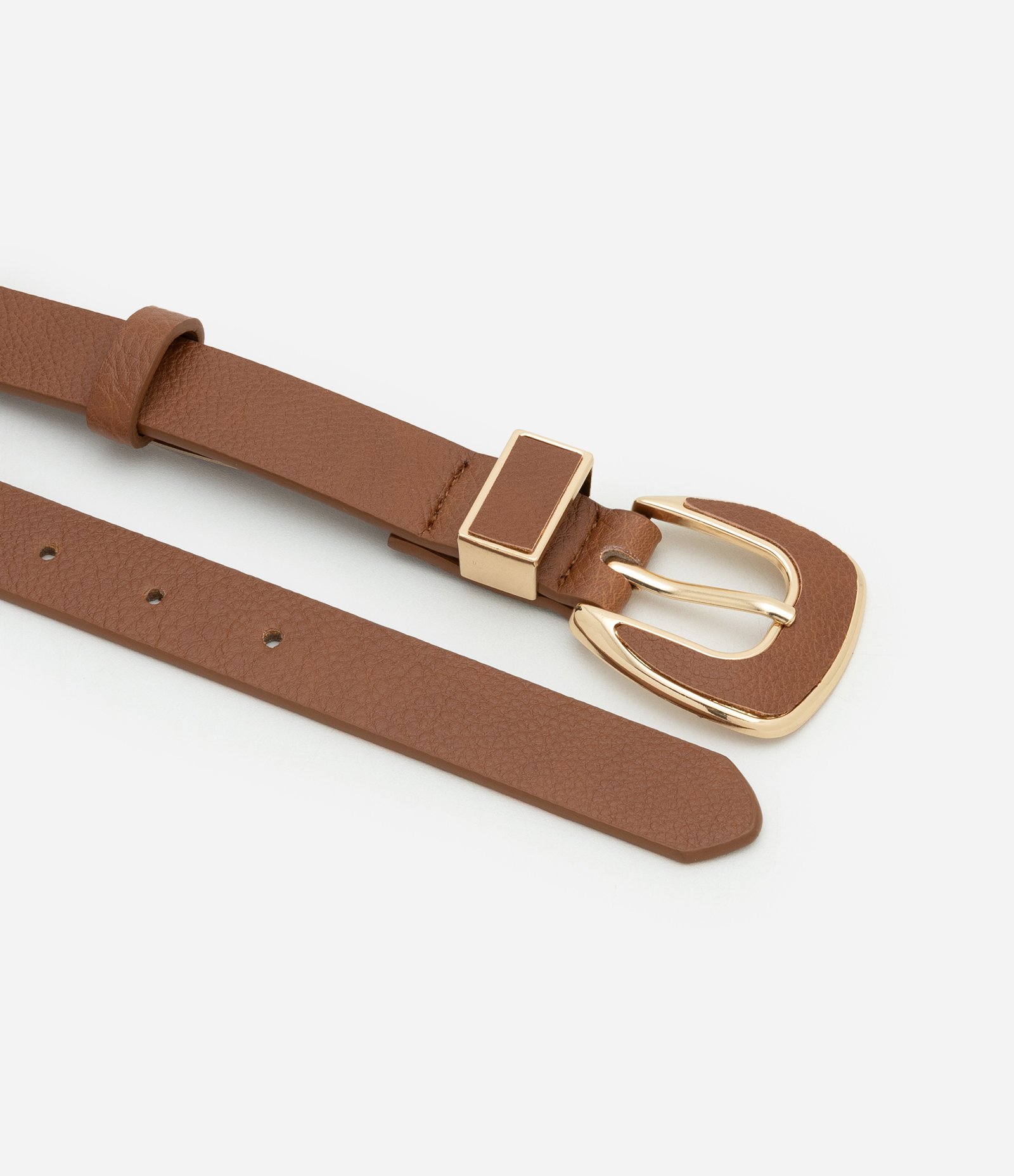 Kit 02 Cintos Médios com Fivela Esmaltada Preto/Marrom 2