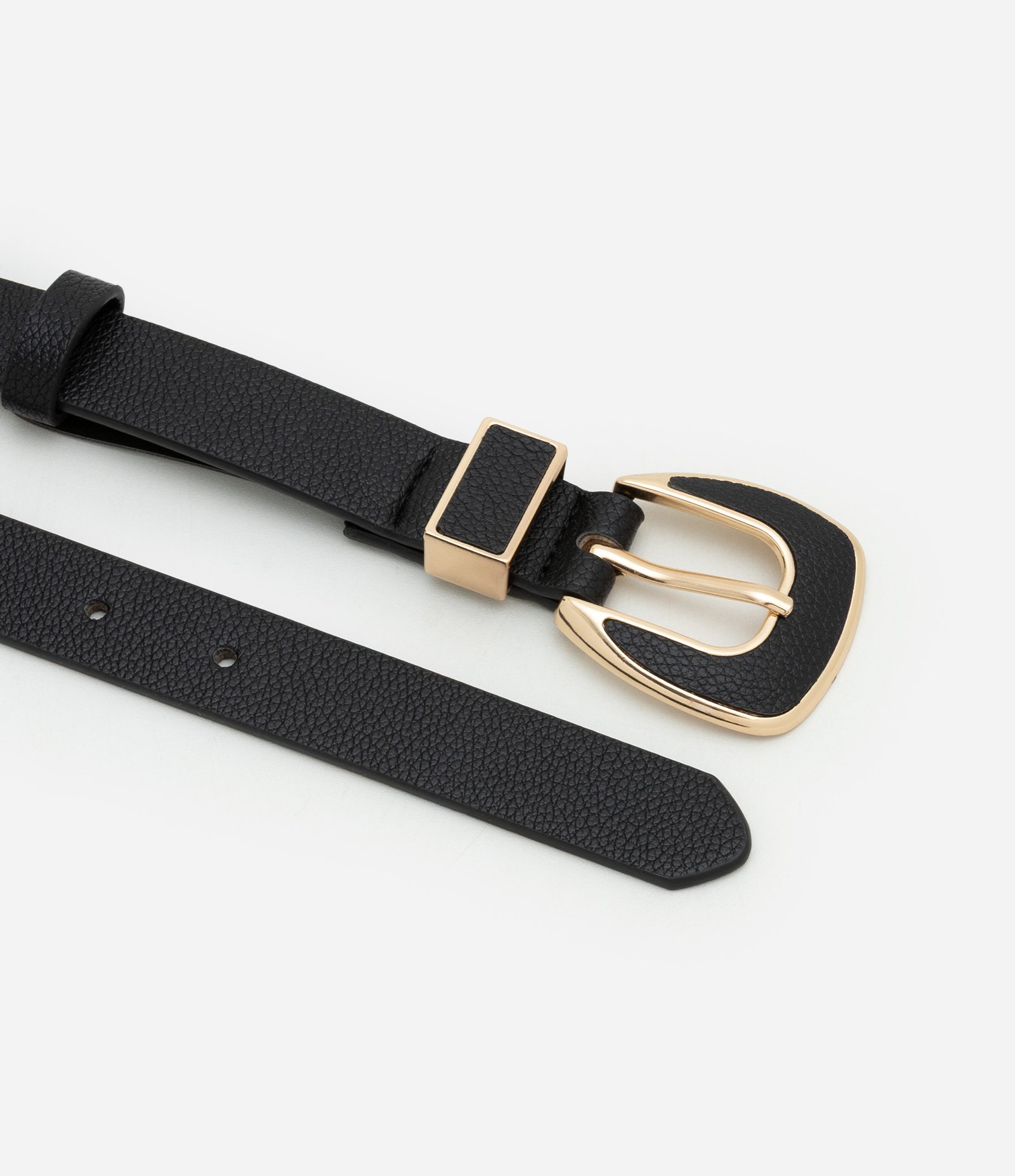 Kit 02 Cintos Médios com Fivela Esmaltada Preto/Marrom 3