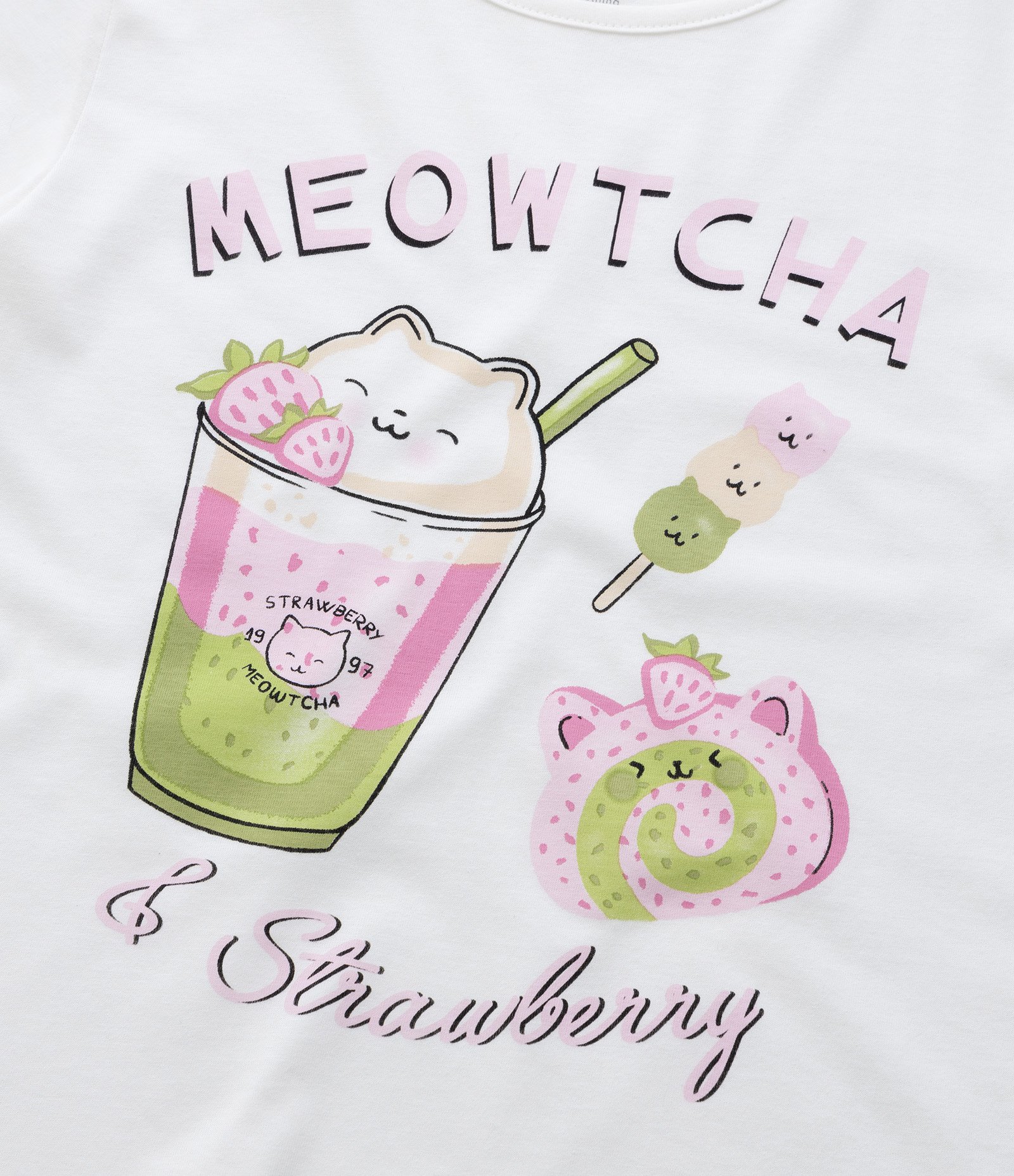 Camiseta Infantil com Estampa Gato Meowtcha - Tam 5 a 14 Anos Branco 4