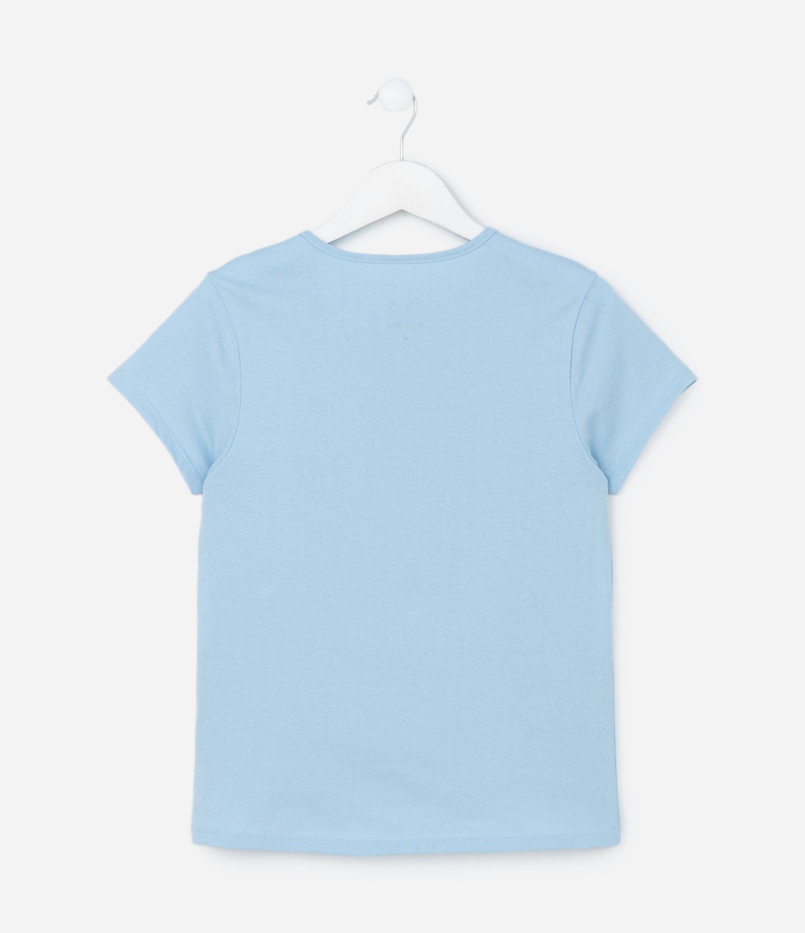 Camiseta Infantil com Estampa Gatinhos - Tam 5 a 14 Anos Azul 2