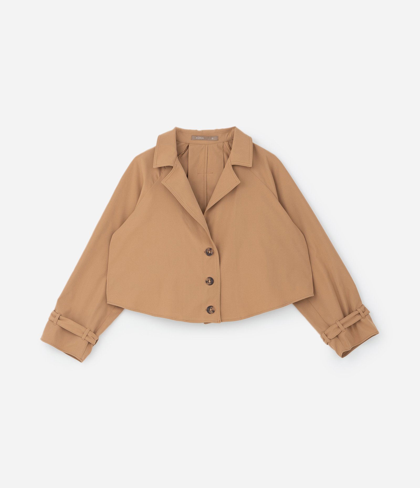 Trench Coat Curto em Gabardine Curve & Plus Size Bege 4