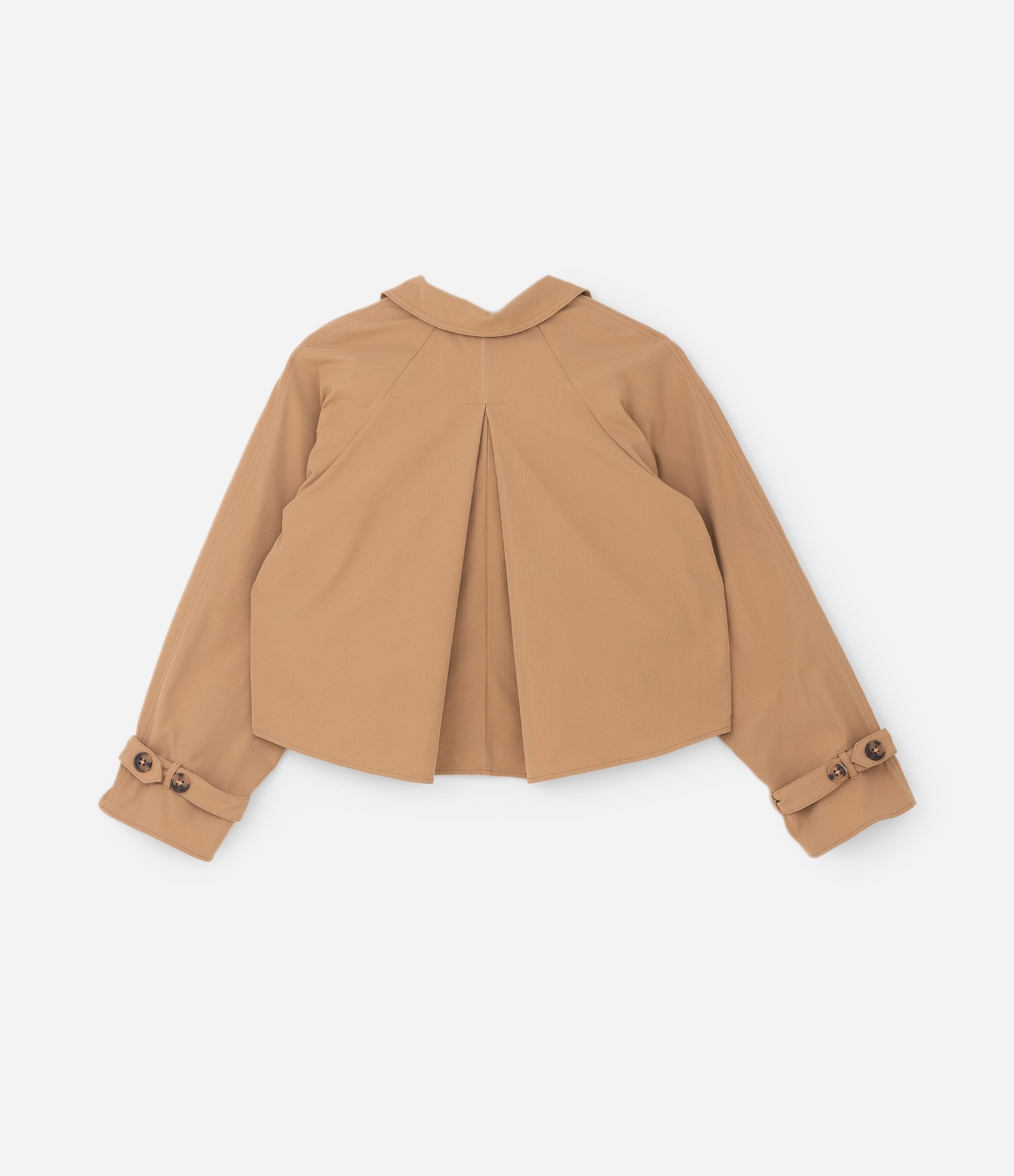 Trench Coat Curto em Gabardine Curve & Plus Size Bege 5